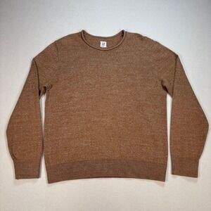 Gap Budding‎ Roll Neck Sweater Men's L Camel Beige Heather Cotton Blend Pullover